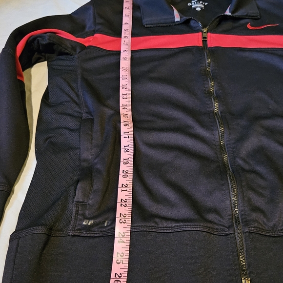 Nike Dri fit track jacket black and red size L - Picture 12 of 13
